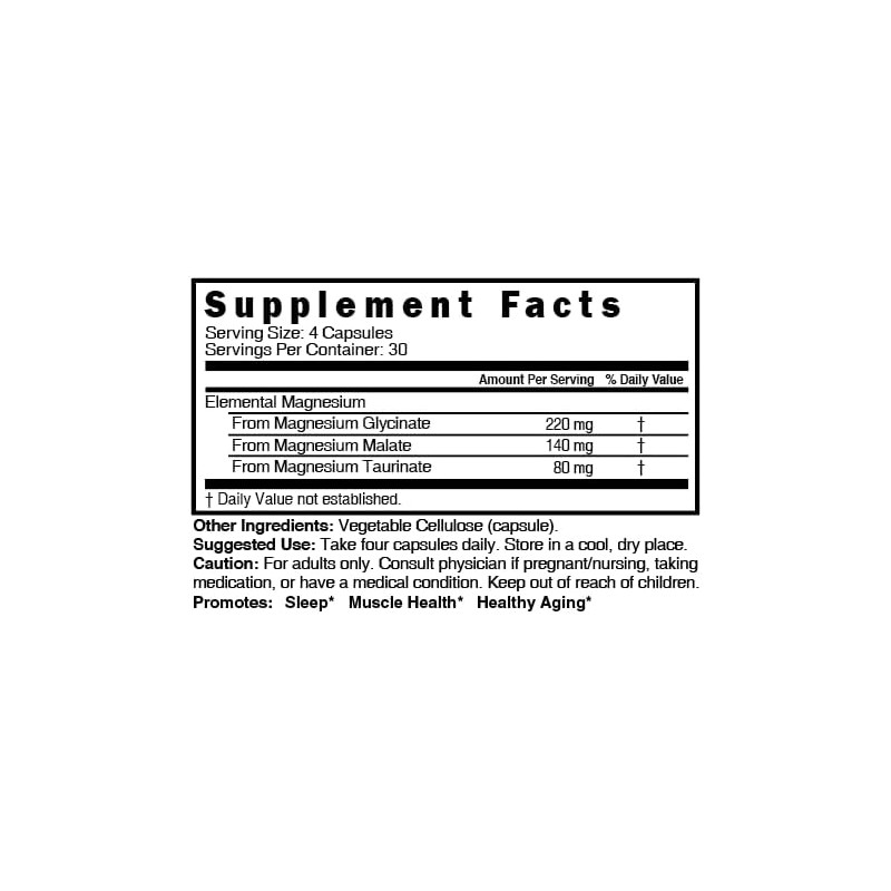 Natures Fusions- Nutri Triple Magnesio Complejo 440mg Glicinato de Magnesio,