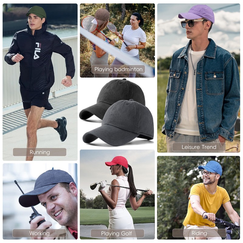 Raylarnia Paquete de 2 gorras de béisbol de golf unisex,