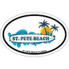CafePress St. Pete Beach Surf Design. Oval Car Bumper Sticker