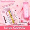 NBX NewmeBox Multifunctional Pencil Case with Quicksand, Calculator, Mirror, Clear