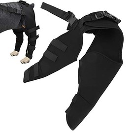 Dog Elbow Brace Protector Pads Pet Dog Hind Legs Protector Adjustable Knee Brace Leg Support for Dogs Hind Legs Recover(S)