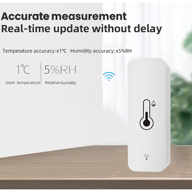 4-Pack WiFi Temperature Humidity Sensor: Wireless Temperature Humidity Monitor with