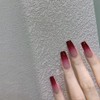 Red Press on Nails Medium Nails Press on Square Nails