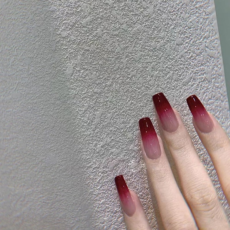 Red Press on Nails Medium Nails Press on Square Nails