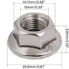 TOP-VIGOR 8Pcs M10 x 1.25mm Fine Thread Flange Nuts, 304