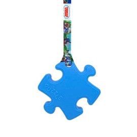Sensory Oojamabobs - Puzzle Pendant chew Necklace - Autism - Blue with Lanyard (6 Designs Available!) (70cm, Thomas)