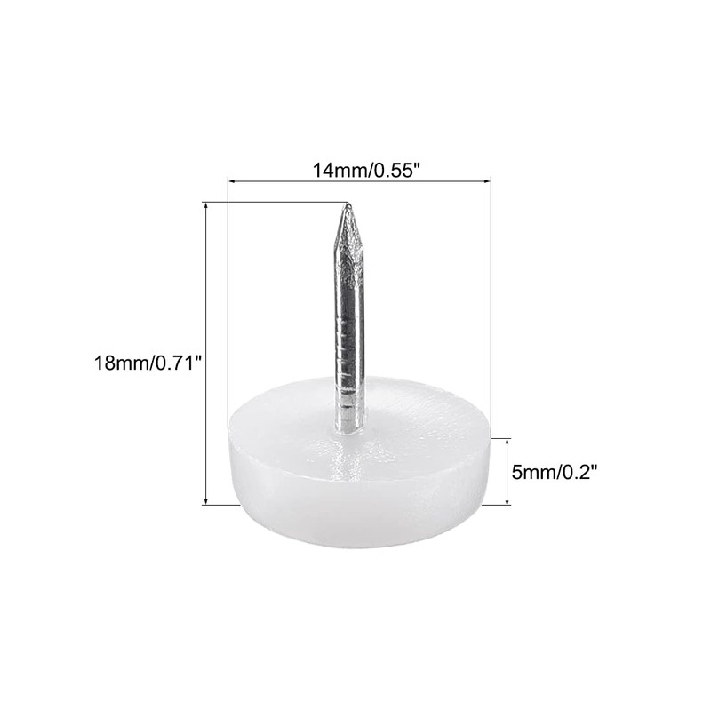 uxcell Furniture Feet Nail Plastic Glide Nails Chair Table Leg
