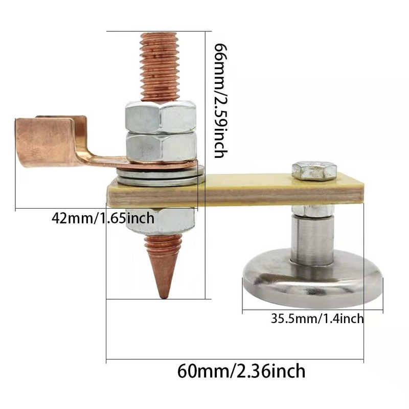 GYSRXS Magnetic Welding Support Strong Magnetism Fix Grounding Clamp Support