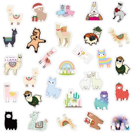 Lovely Alpaca Stickers 50 PCS, Cute Llama Animal Stickers for Teens, Girls, Adults, Kids - Waterproof Aesthetic Stickers for Water Bottles, Laptop, Phone, Luggage