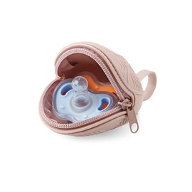 PandaEar 3 piezas portachupetes de silicona | Estuche para chupetes de viaje | Bolsa universal para chupetes | Bolsa de chupetes para llevar | Libre de BPA, Rosa., S