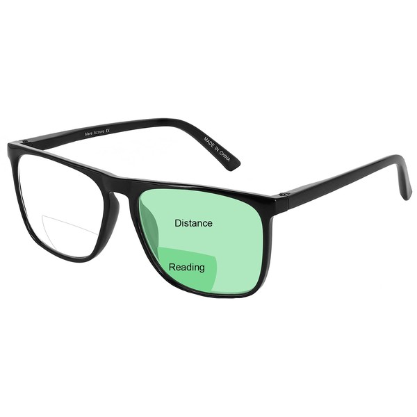 MARE AZZURO Large Bifocal Reading Glasses Men Blue Light Blocking