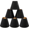 WUWEOT 6 Pack Chandelier Shades, Black Barrel Lampshades, 3" x