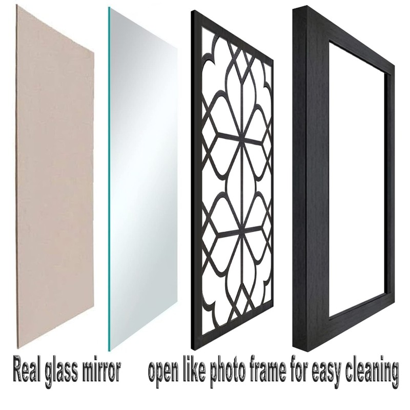 Wocred Set of 2 Rectangular Wall Mirror,Gorgeous Rustic Farmhouse Accent