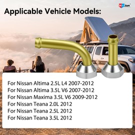 Transmission Cooler Oil Tube Connector Compatible with Nissan Altima 2.5L L4 3.5L V6 2007-2012, Maxima 3.5L V6 2009-2012, Teana 2.0L 2.5L 3.5L 2012 (Thread M12x1.5)