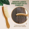 Peine Natural Bambú Cerdas Anchas Ecológico Cabello Sano F