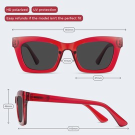 livho Trendy Polarized Sunglasses Women, Retro Sun Glasses for Women 2024, Cute Sunglasses for Women, UV Protection Shades