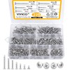 Self-tapping screws, self-tapping screws, stainless steel, 220 pieces, self-drilling screws,