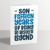 Son 14th Birthday Card for Son - Fourteen Years of