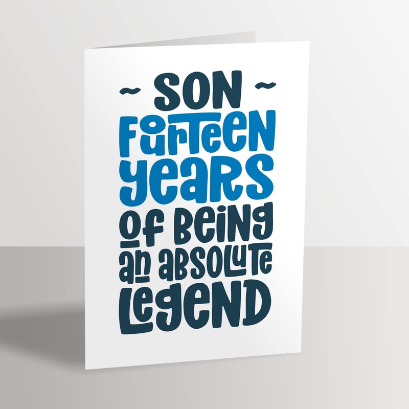 Son 14th Birthday Card for Son - Fourteen Years of