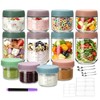 12 Pack Overnight Oats Containers with Lids, 16oz/10oz/4oz Glass Jars