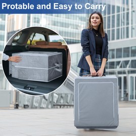 REAWUL Portable Folding Toddler Travel Bed,Kids Floor Bed, Washable Cot for Toddlers and Child,Grey