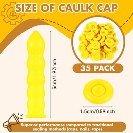 Zonon 35 Pcs Caulk Cap Caulk Saver Finishing Tool Tube Covers Tube Caps for Sealing and Preserving