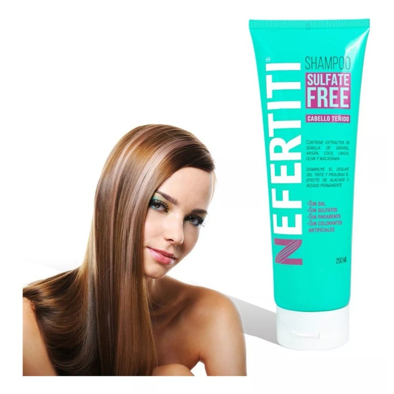 Nefertiti Shampoo Sin Sal Para Cabello Teñido Libre De Parabenos