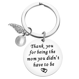 Bonus Mum Keyring Bonus Mom Mother's Day Gift Thank You for Being The Mom You didn't Have to be Keyring Birthday Gifts for Mom Family Keychain Mom Appreciation Keyring StepMom Keychain