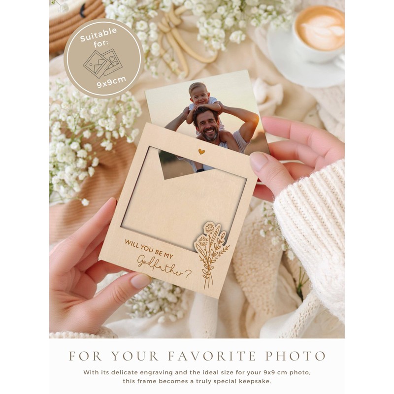 Joli Coon Godfather proposal picture frame - Will you be