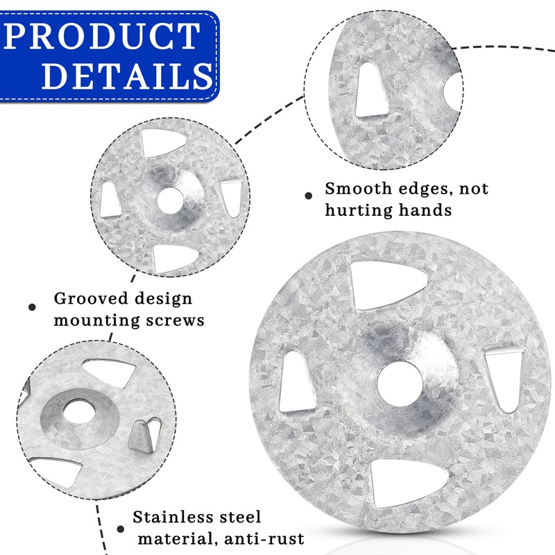 Washers for Installation of Foam Board Panels 1-1/4 Inch Galvanized