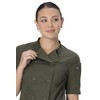 Chef Works Women's Mojave Short Sleeve Chef Coat, Olive, 2X-Large