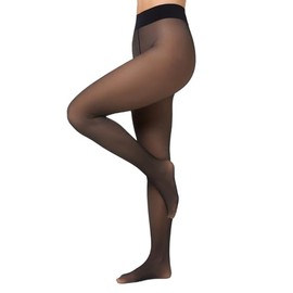 Nur Die Warm & Transparent Extra Durable 80 Denier Warm Fine Tights Beige Translucent Comfort Waistband Women, black