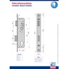 DY220018 Mortise Lock ES 958 PZW 92 mm Strike Plate,