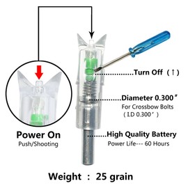 Lzwow 6 Tacos iluminados para Ballesta con diámetro Interior de 300 mm y 7,62 mm para Caza con Arco, Green Pack of 6