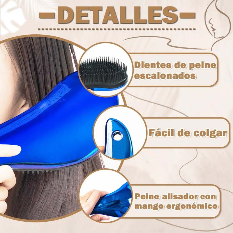 10pcs Cepillo Para Extensiones Cabello Peine Para Cabello