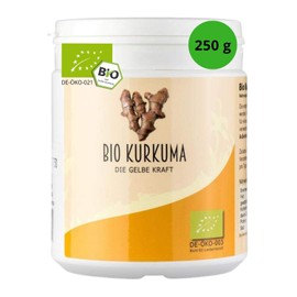 Konfitee Bio Kurkuma Pulver 250g I feines Kurkuma Pulver in Bio Qualität I intensiv würziger Geschmack I Bio Kurkuma Wurzel gemahlen I Zum Hinzugeben in Speisen & Getränke I Kurkumapulver Bio