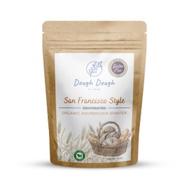 Dough Dough at home Organic Sour dough starter San Francisco style, dehydrated starter (15.4 G) Gluten Free Buckwheat flour