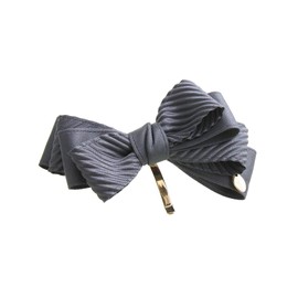 VingTAINE H7351 Satin Ribbon Hair Cuff, Pony Hook, Hair Elastic, gray