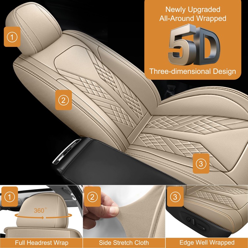 JIAMAOXIN Front Seat Covers Fit for Hyundai Tucson 2010-2025 2026