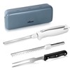 HousesAid Electric Knife,Electric Carving Knife Set with Two Serrated Stainless