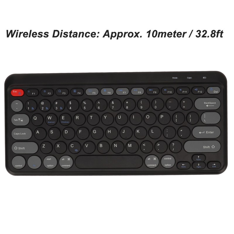 Compact Round Keycaps Mini Keyboard Wireless Bluetooth 2.4G Dual Mode