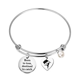 HOLLP Born to Toss Destined to Catch Bracelet Perfect Gifts for Women (Color Guard Bracelet)