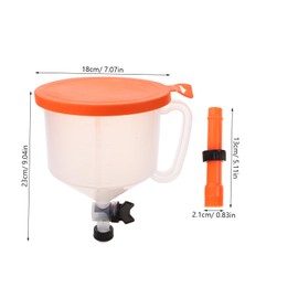 Ciieeo 1 Set Spill Coolant Filling Kit Radiator Funnel Tool for Effortless Fluid Transfer Compatibility for All Car Models Stylish Orange Design with Switch for Convenient Operation