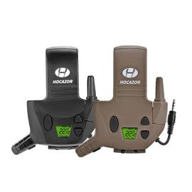 Hocazor 2 Pack W01 Walkie Talkies Compatible with Walker's Razor Slim Electronic Ear Muffs, Outdoors Hunting Shooting Construction Sites Work Shop, Black and Brown