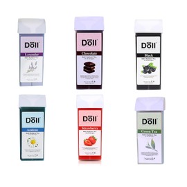 URTERYSER Hair Removal Wax Hot Depilatory Wax Cream Cartridge Green Tea Strawberry Natural Body Hair Removal Roller Wax For Women Gentle Hair Removal Wax, chocolate