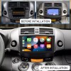 A-Carplay Android 12 For Toyota RAV4 2007-2012 Car Radio Stereo