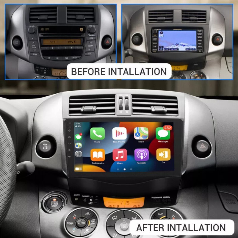 A-Carplay Android 12 For Toyota RAV4 2007-2012 Car Radio Stereo