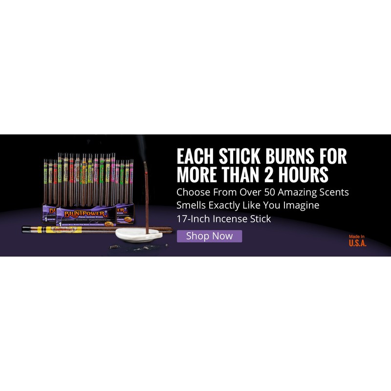 Blunt Power 100% Concentrated Fresh 17" Assorted Scents Incense Tube