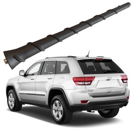 Antenna for Jeep Cherokee (2014-2022), Jeep Compass (2017-2022), Jeep Grand Cherokee (2011-2013), Jeep Liberty (2011-2012), Jeep Renegade (2015-2022), 8 Inch Flexible Rubber Jeep Antenna Replacement