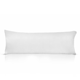 Pillowtex Copper Ion Infused Rayon Derived from Bamboo Cooling Body Pillow Cover (White, 20x72)
